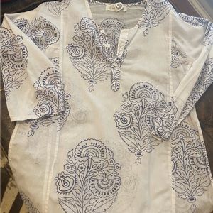 Kerry Cassill Bohemian Cotton Beach Cover Mini Dress 8 kids